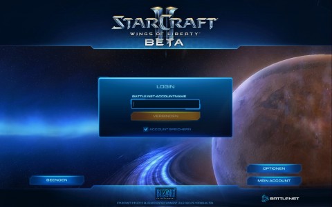 Starcraft 2 Screenshot Starcraft 2 Beta Login