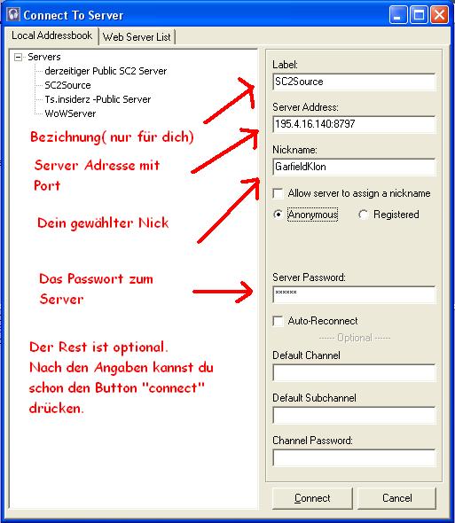 Teamspeak Daten