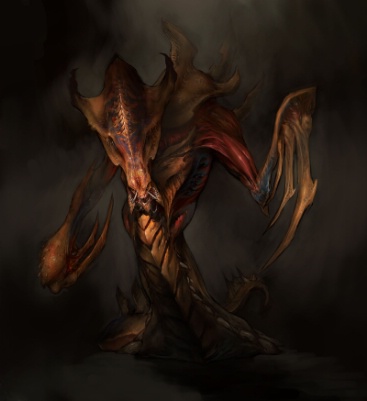 Starcraft 2 Screenshot Zerg Hydralisk Konzeptzeichnung