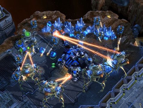 Starcraft 2 Screenshot Protoss Kolosse im Einsatz