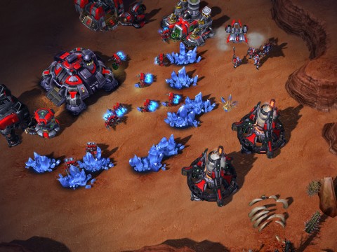 Starcraft 2 Screenshot Beobachter spioniert Terraner aus
