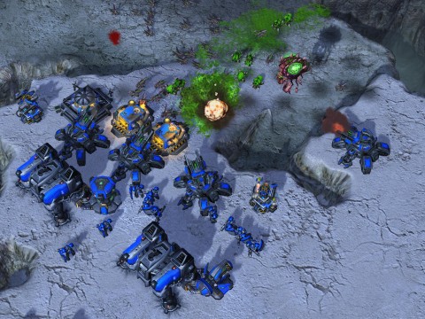 Starcraft 2 Screenshot Overlord in Aktion
