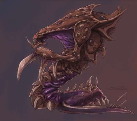 Starcraft 2 Screenshot Ein Hydralisk von der Seite